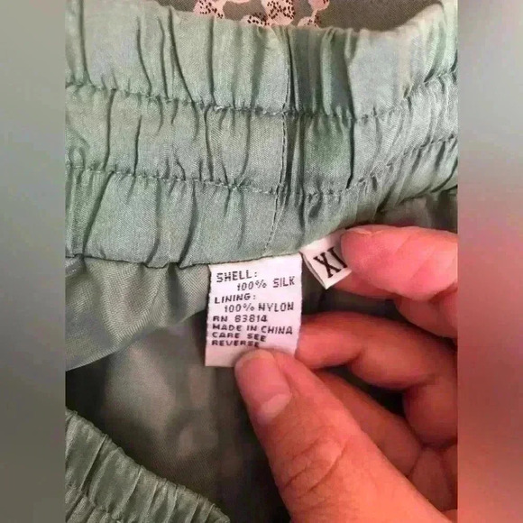 Vtg Fuda Sport International Nautical Green Silk Sweat Suit XL - Picture 13 of 14